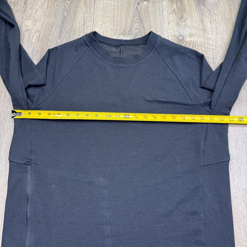 Lululemon Mens Black City Sweat Crewneck Logo Pullover Sweatshirt Size Large - Picture 7 of 11